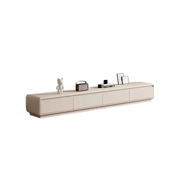 Meuble TV de salon blanc en bois