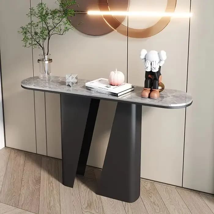 Table console moderne et élégante en métal