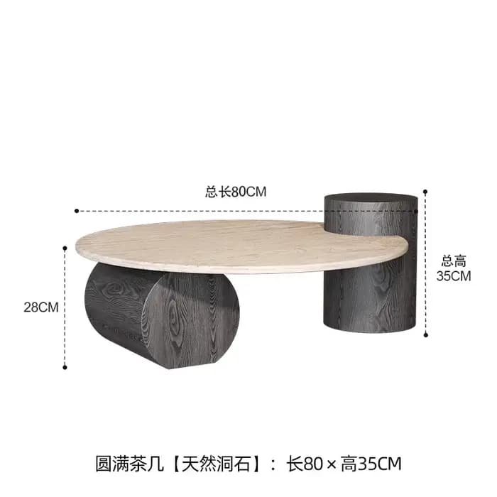Wabi Sabi Table basse moderne Unique ronde nordique rustique Table basse chambre basse Mesas Auxilia