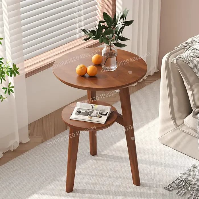 Table basse ronde pour salon, table d'appoint pour mahjong, petite table à thé, table ronde pour balcon d'appartement.