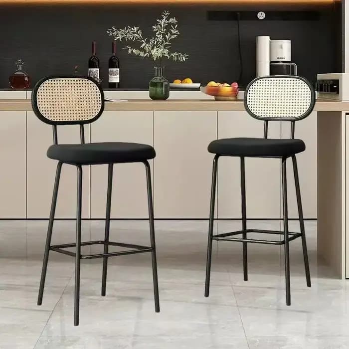 Chaise de bar en rotin