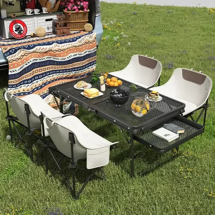 Table basse pliante de levage en alliage d'aluminium