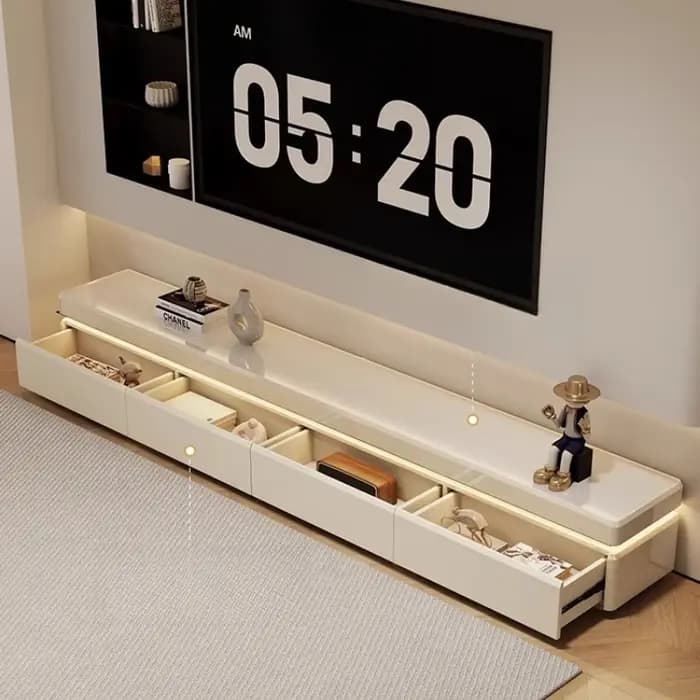 Meubles de télévision de luxe modernes minimaliste esthétique maison de poupée concepteur moniteur classement supports