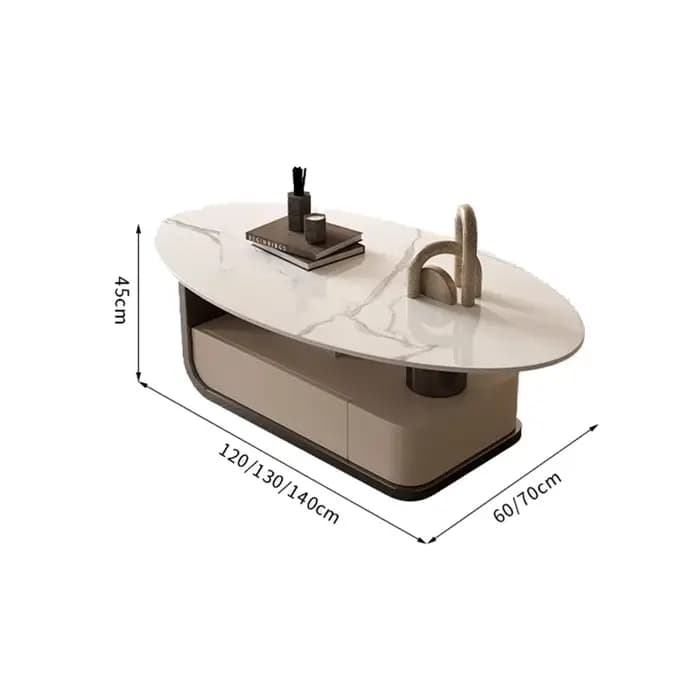 Table Basse ovale de luxe moderne