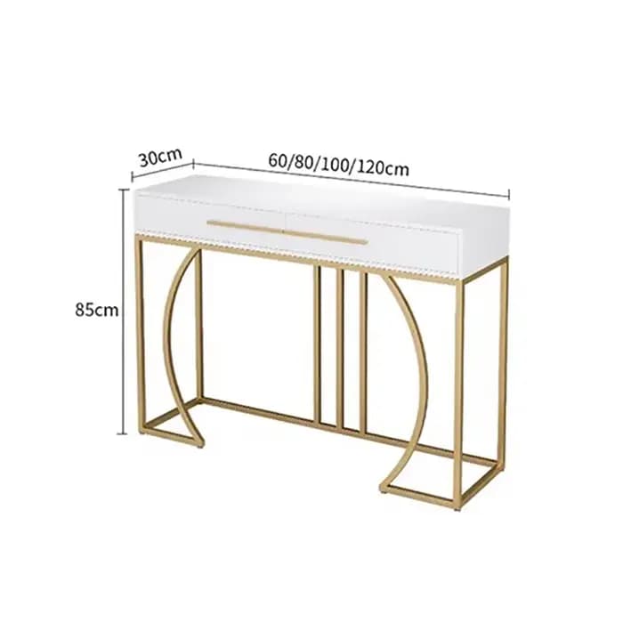 Table Console classique en forme de demi-lune