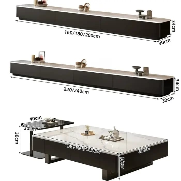 Table de sol de luxe, table de bureau ronde