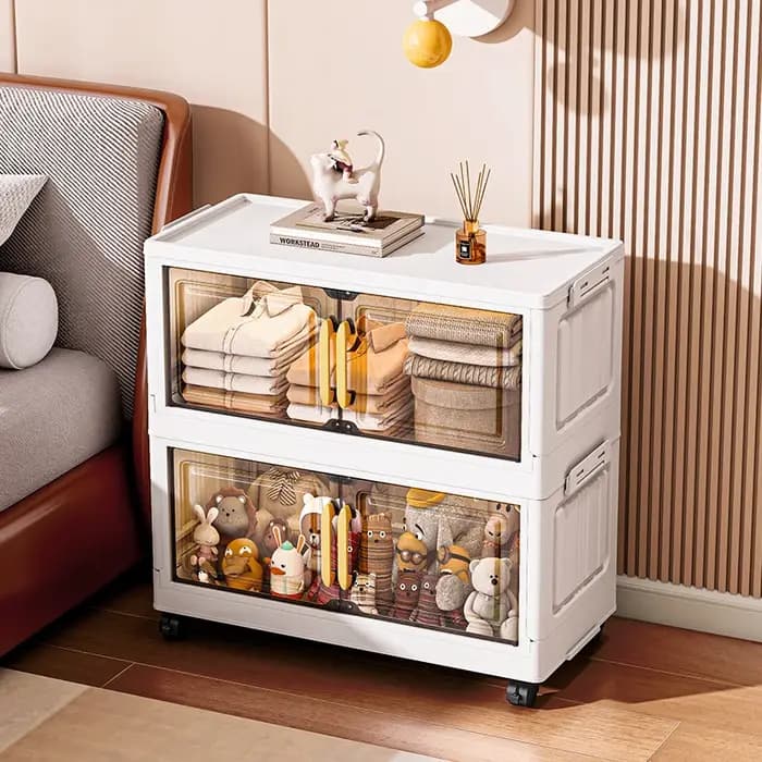 Armoire de rangement double porte pour salon