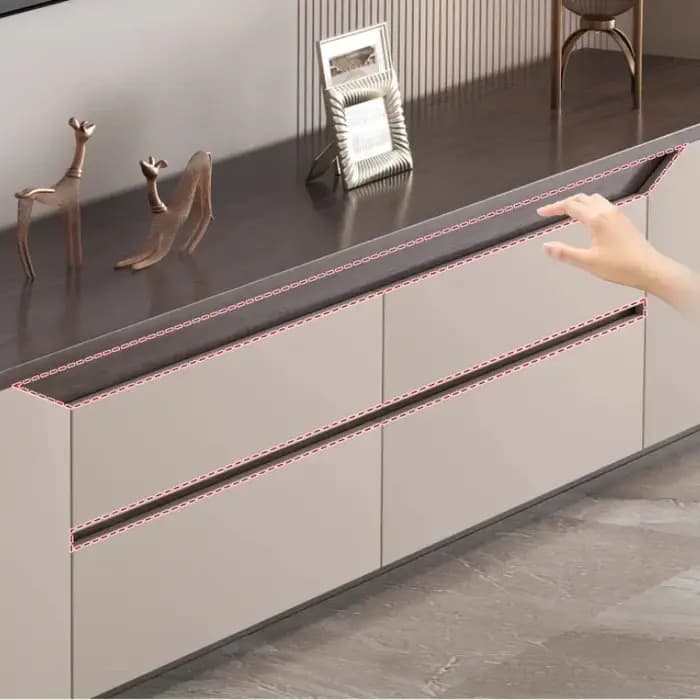 Meuble TV de salon de style Mid-Century Modern