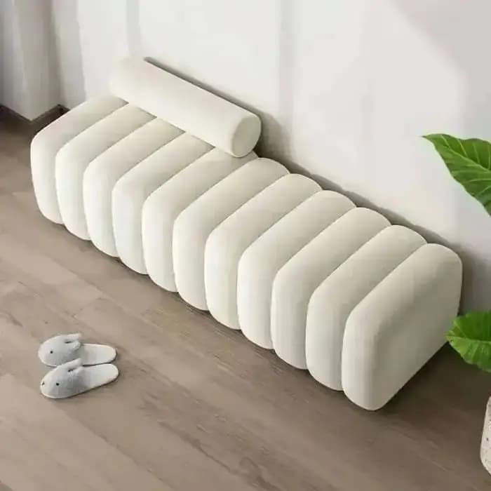 Banc de luxe pour salon, tabouret de rangement pour chaussures, meuble de passage, banc de bout de l