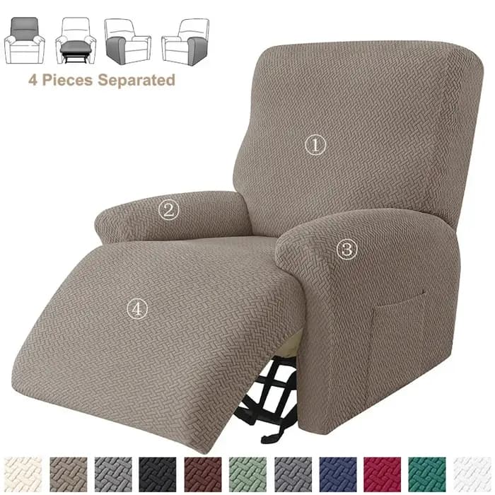 Housses de canapé inclinables extensibles en Jacquard