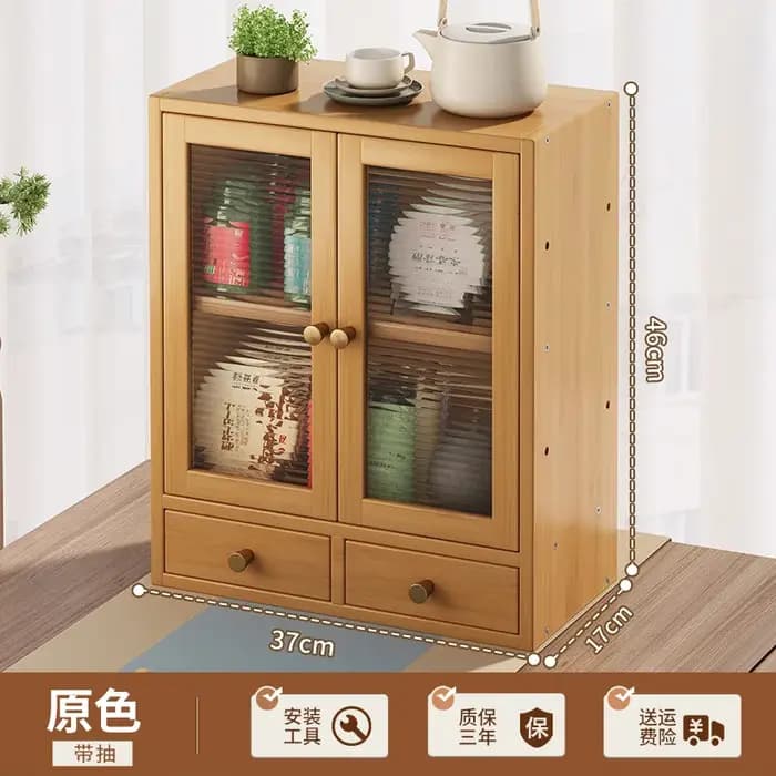 Armoire à thé et à boissons minimaliste avec portes