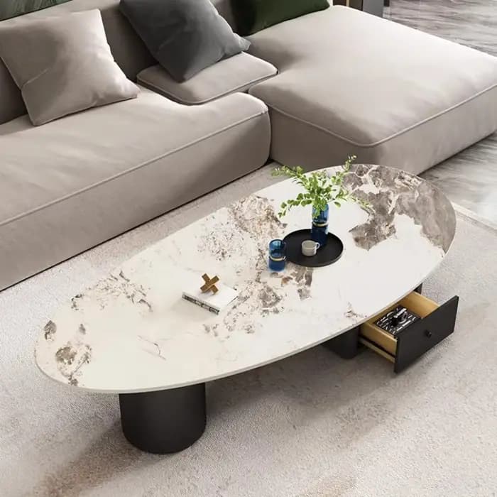 Tables basses ovales pour salon