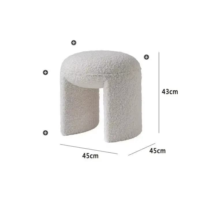 Pouf Ottoman Doux et Mignon pour la Maison, Tabouret Simple pour Se Changer les Chaussures, Petit Po