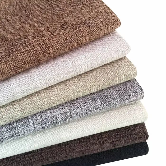 Tissu de canapé en lin épais uni de 148 cm de large