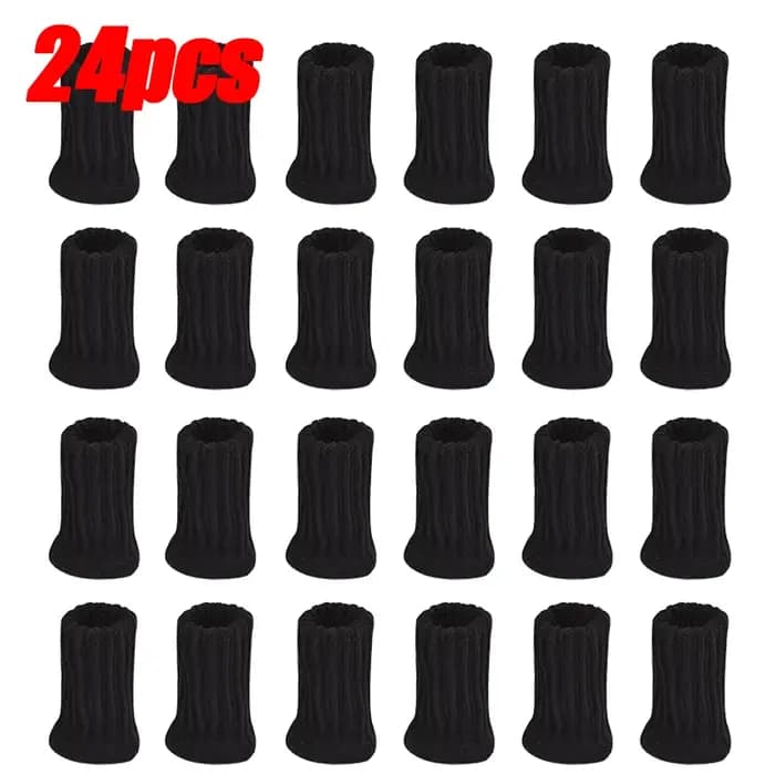 4/24 pièces pieds de chaise chaussettes tricotées meubles