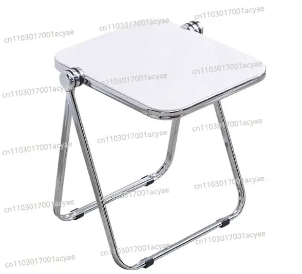 Table d'appoint pliante en acrylique - Table basse transparente pour salon, coin canapé et balcon