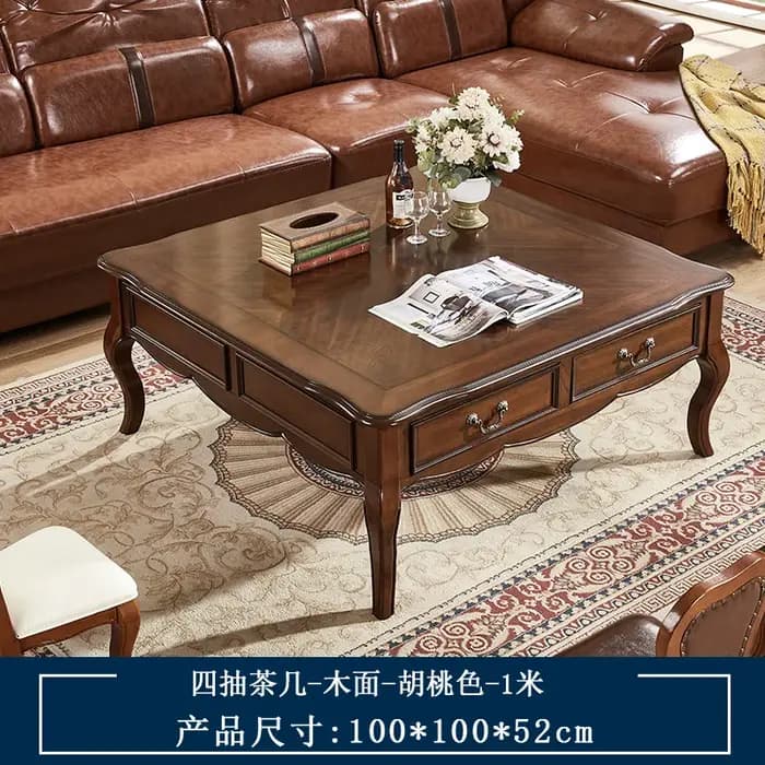 Table Basse classique tendance Vintage luxe Premium avec rangement Table Basse Design Table à tiroir