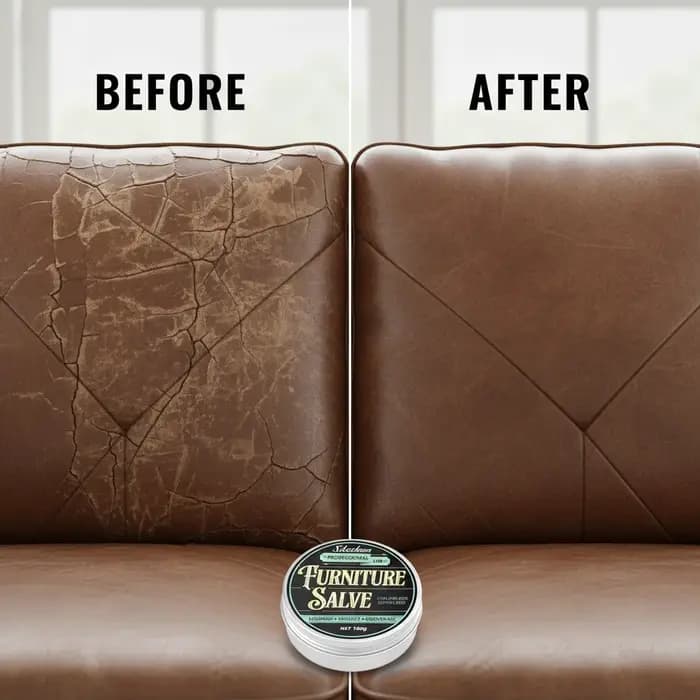 Crème revitalisante pour canapé en cuir naturel – Salve de meubles pour canapés
