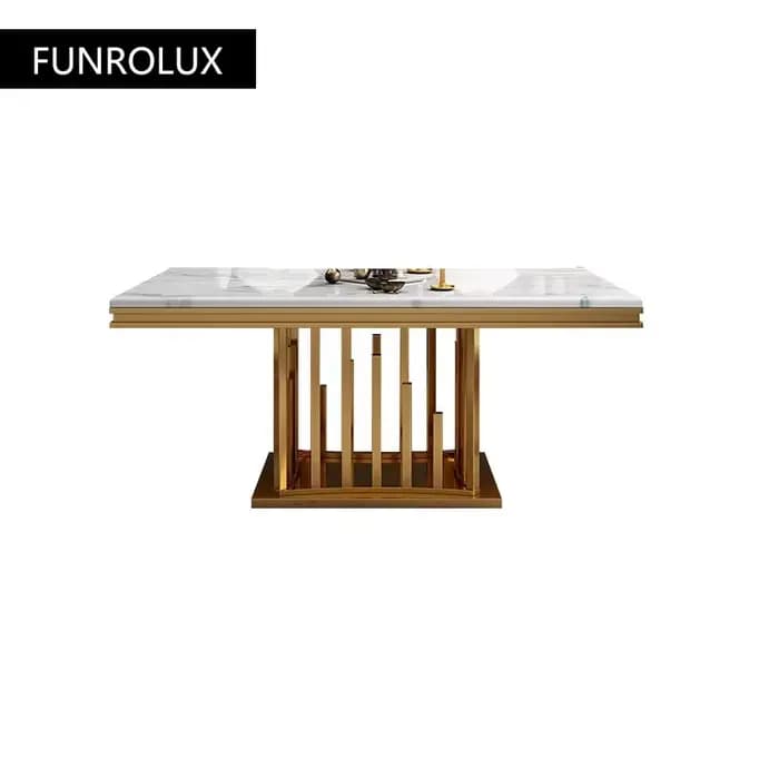 Table à manger en marbre de luxe moderne maison appartement nordique