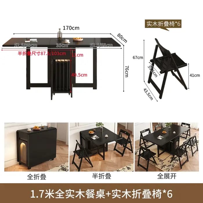 Tables à manger pliables carrées