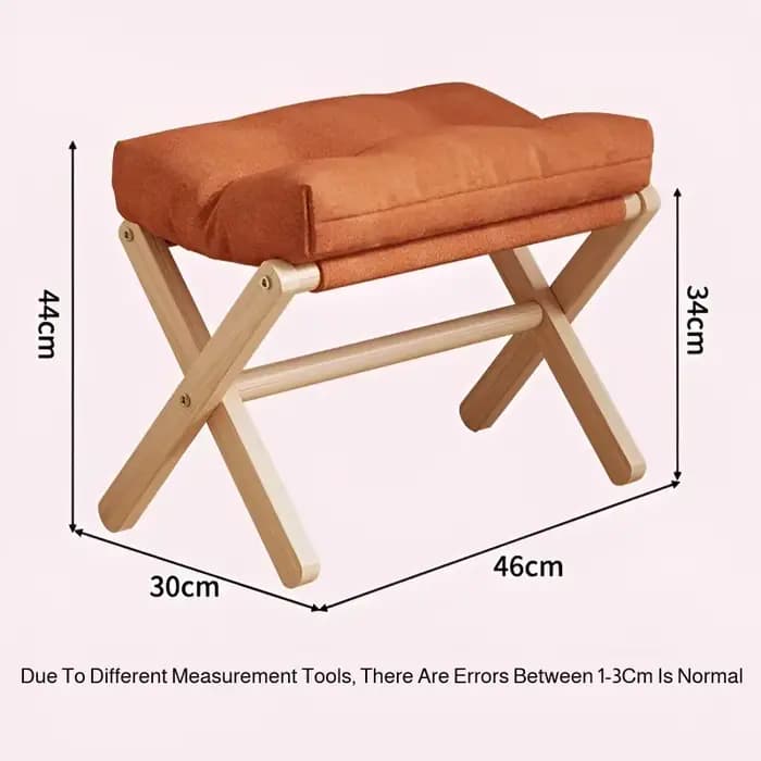 Tabouret à bascule en bois massif pour changer de chaussures, repose-pieds pour canapé, tabouret bas