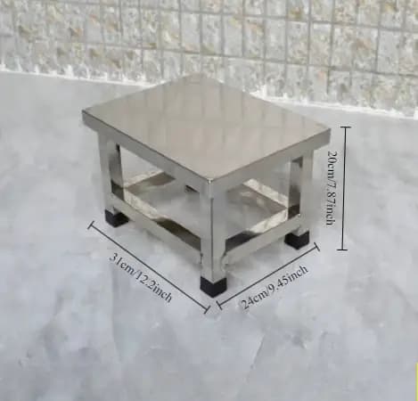 Tabouret carré en acier inoxydable