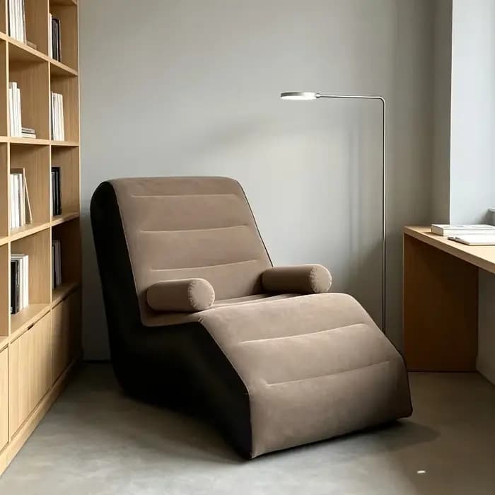 Canapé gonflable ergonomique haut de gamme, résistant à l'usure et facile à entretenir, adapté à divers environnements tels que les intérieurs modernes.