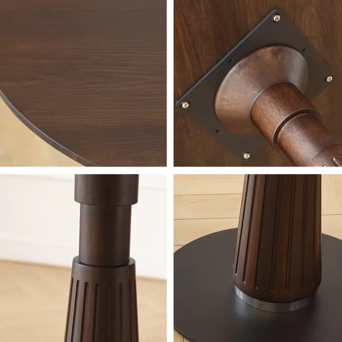 Table à manger ronde moderne du milieu du siècle