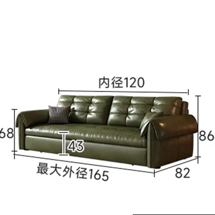 Canapés Vintage modernes vert Corium huile cire Simple Relax