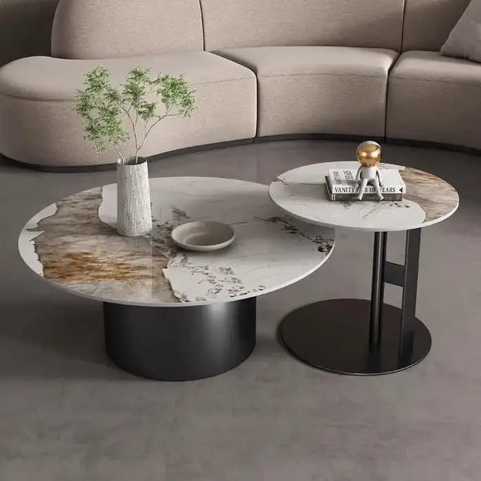 Table basse Design Glam, Vintage, Premium, esthétique, élégante, Table d'appoint Simple, peu encombrante, meubles de salon Pliante