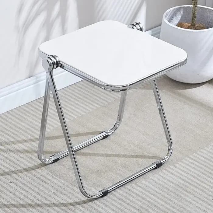 Table d'appoint pliante en acrylique - Table basse transparente pour salon