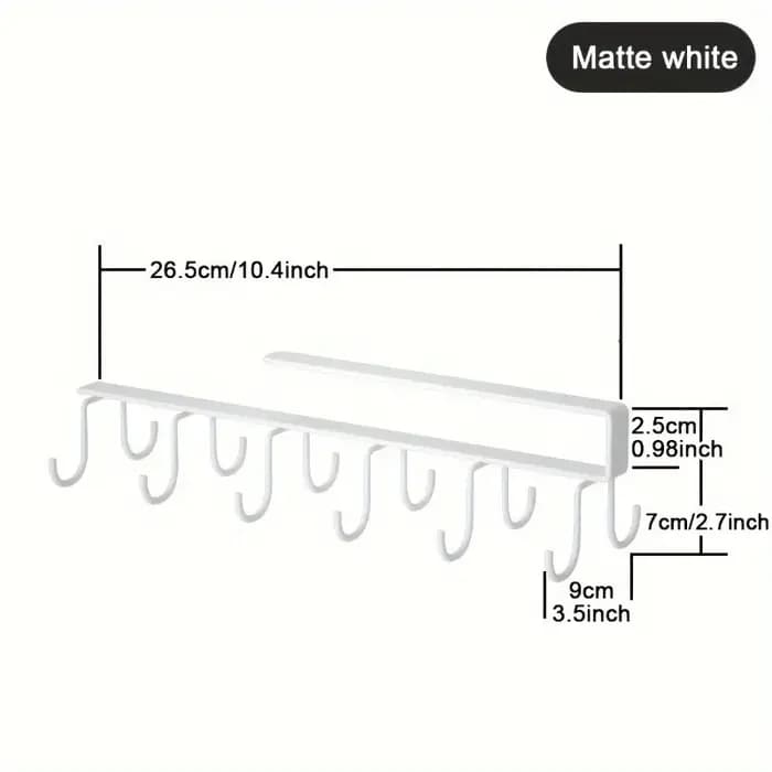 1 crochet de suspension, porte-gobelet suspendu sous l'armoire pour verre, casque, serviettes, organ