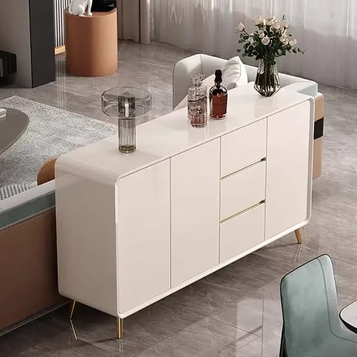 Organiseur de fichiers blanc Glamour, armoire blanche, armoires de salon, commode pour chambre à coucher, commode esthétique, commode Kast
