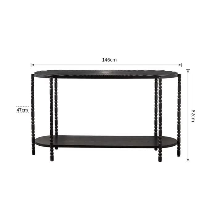 Table Console nordique noire moderne Kawaii Glam