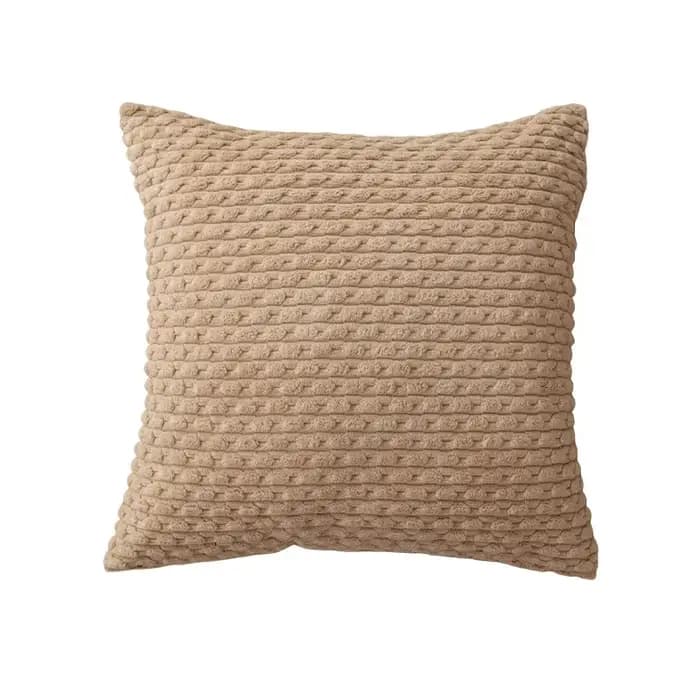Housse de coussin classique en velours côtelé à chaîne courte
