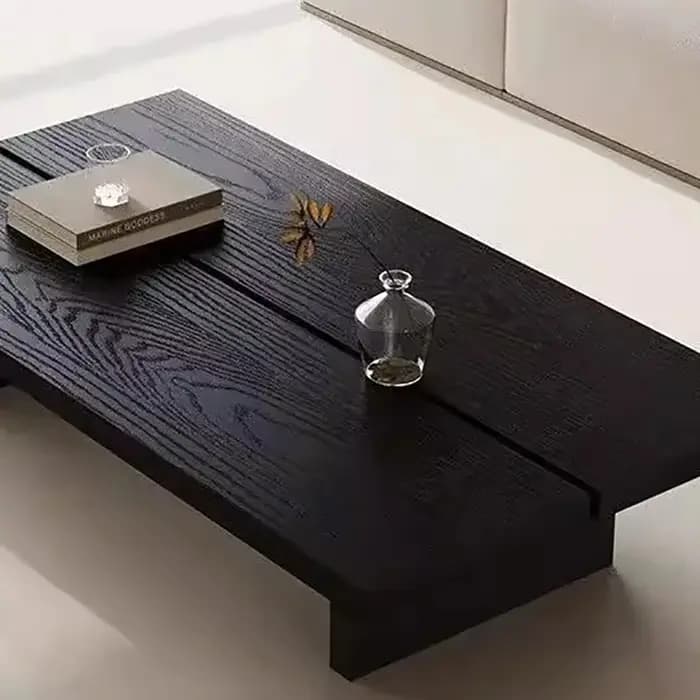 Wabi Sabi Table basse minimaliste moderne à la mode rustique Rectangle