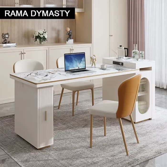 Table à manger de luxe avec armoire de rangement