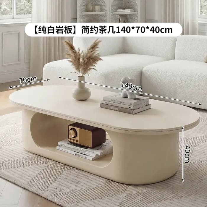 Tables basses de salon modernes ovales de style Japandi avec rangement, tables basses classiques à motif floral, Mesa De Centro, meubles de salon