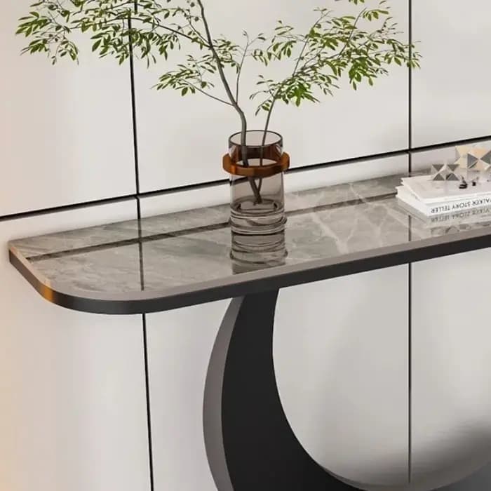 Console de rangement large, table d'entrée moderne et peu encombrante, style luxe léger, classique, meuble de salon