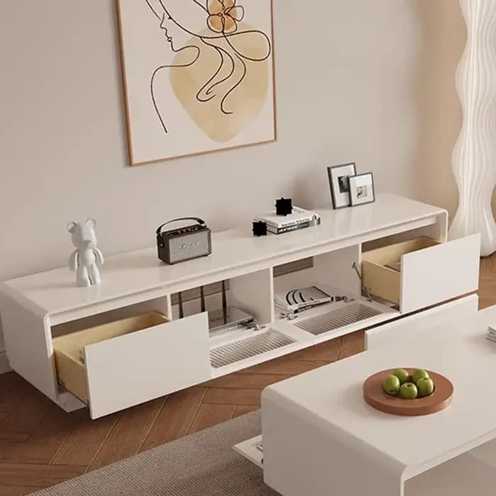 Meuble TV design esthétique en verre