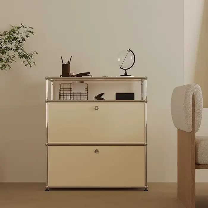 Module moderne meuble de salon en acier inoxydable