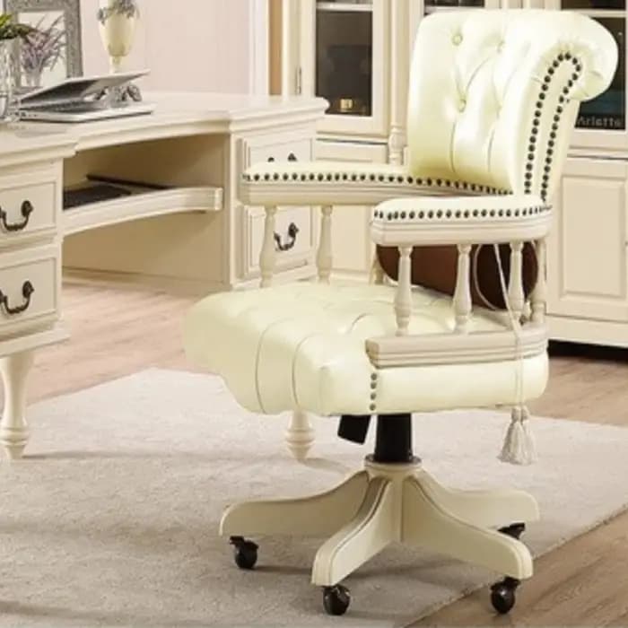 Chaise américaine en bois massif, chaise d'ordinateur en cuir, pour patron, bureau, maison, classe,