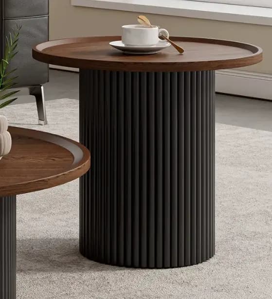Tables basses rondes en bois