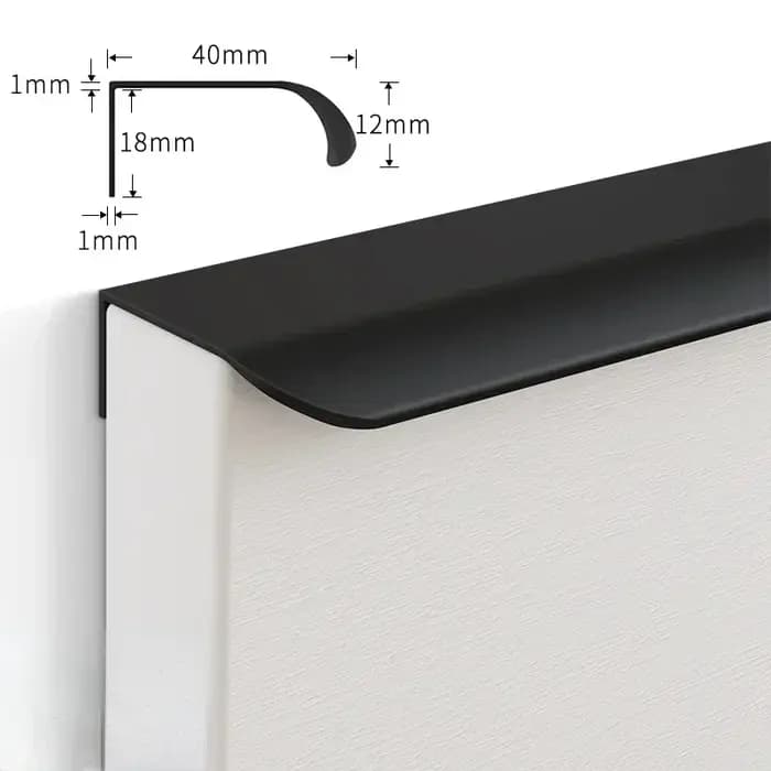 Poignée de meuble tiroir Invisible intégré cuisine salle de rangement armoire coiffeuse en alliage d