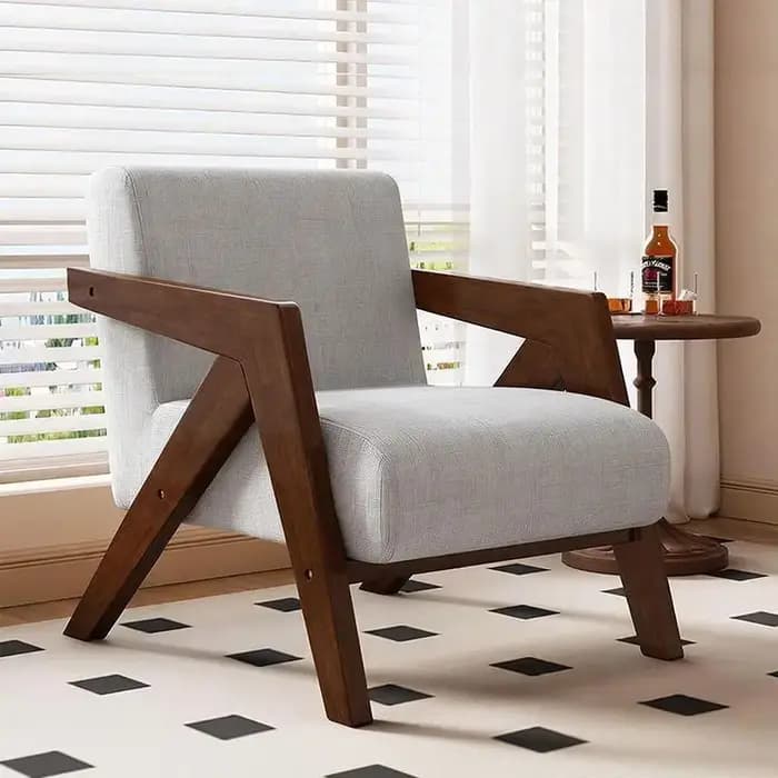 Fauteuil en tissu de style américain avec coussin en éponge haute densité