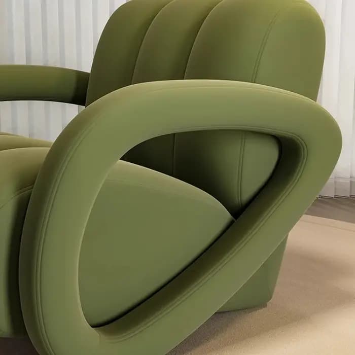 Velur vert chaise balcon tissu Support sectionnel