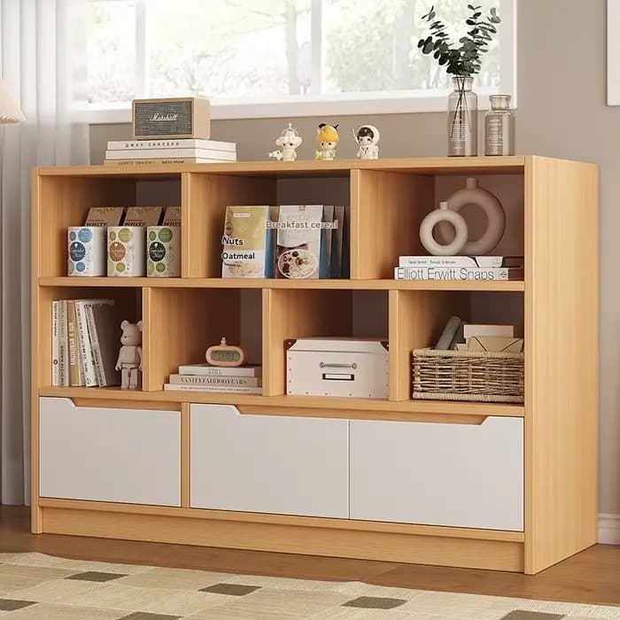 Bibliothèque du sol au plafond, support de rangement multifonctionnel pour la maison, salon, grande capacité, vitrine multicouche simple