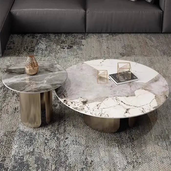 Table Basse moderne jeux debout salle à manger Tables basses rondes Design Simple
