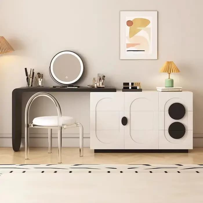 Table De vanité De luxe française avec chaise