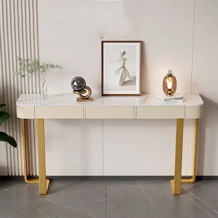 Table console de luxe contemporaine, table d'entrée industrielle populaire, table multifonctionnelle, mesa entrada, meubles pour la maison
